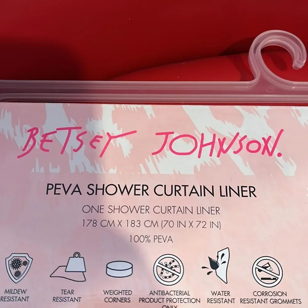 NWT Betsey Johnson shower curtain liner